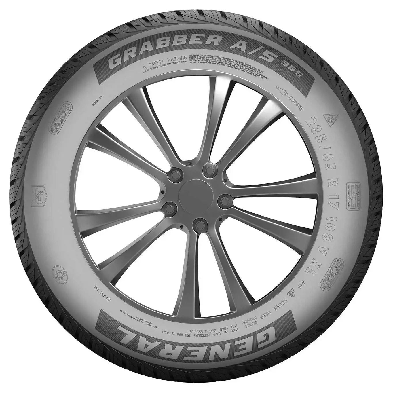 General Grabber A/S 365 255/50 R19 107V